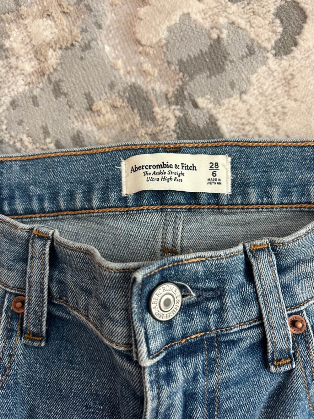 Abercrombie & Fitch Light Wash Straight-Leg Jeans - Picture 2 of 5